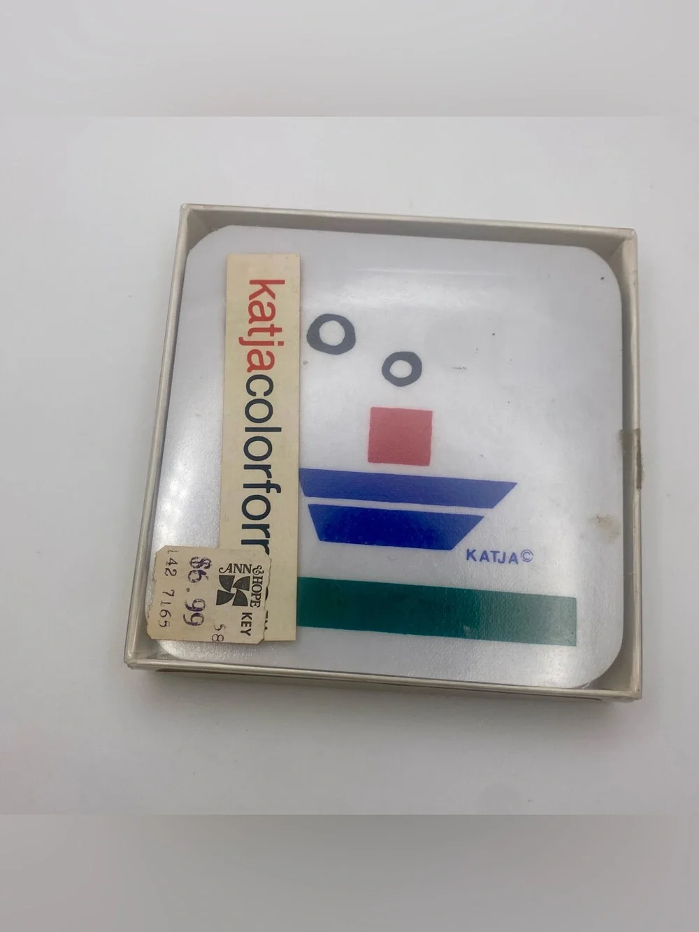 Vintage Katja Mid Century Modern Nautical Boat Coasters Set of 4 w/ Original Box